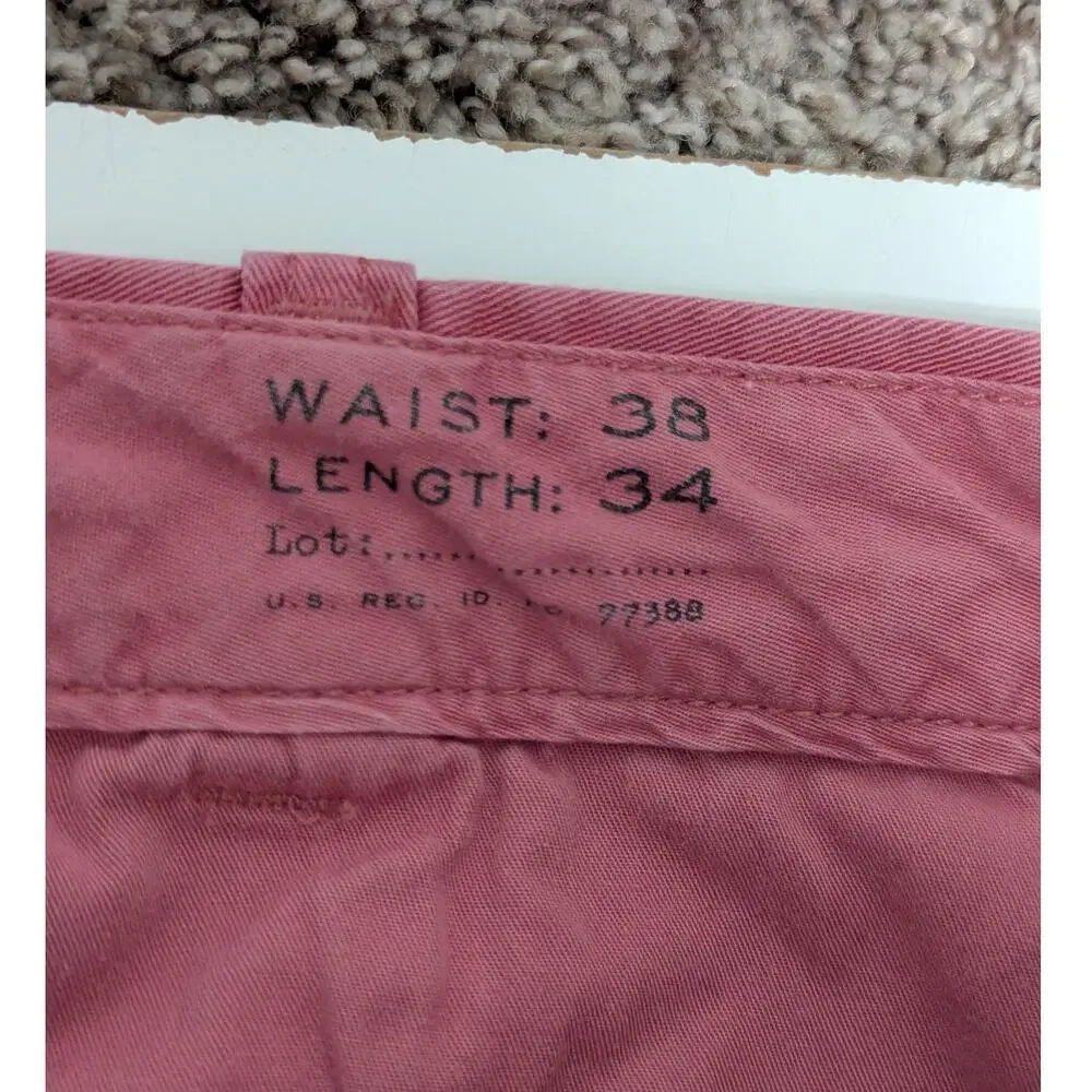 J Crew 484 Sun Faded Chino Pants Red Slim Fit Mens 38 Preppy School Workwear